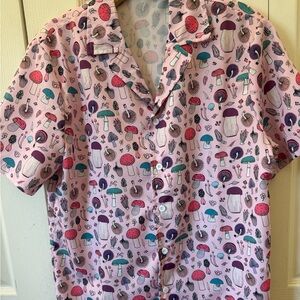 Pink/purple Mushroom Button Down